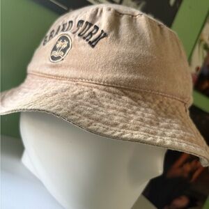 Beige Bucket Hat with Embroidered Logo